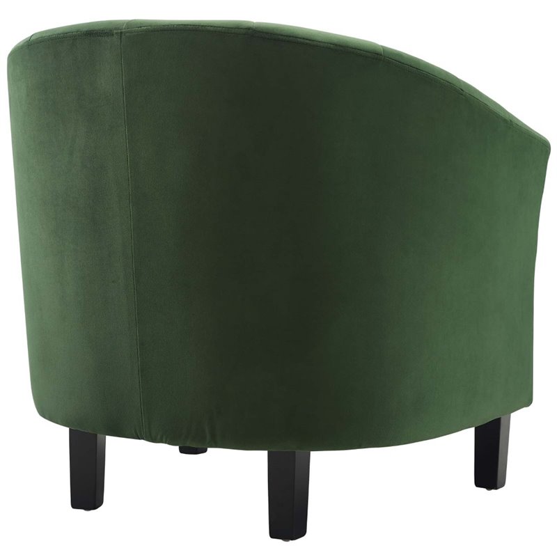 Modway Prospect Modern Performance Velvet Armchair in Emerald Green (Set of 2)