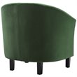 Modway Prospect Modern Performance Velvet Armchair in Emerald Green (Set of 2)