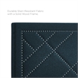 Modway Reese Nailhead Full/Queen Upholstered Linen Fabric Headboard in Azure