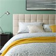 Modway Julia Queen Biscuit Tufted Upholstered Fabric Platform Bed in Beige