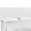 Modway Paisley Tufted Full/Queen Upholstered Linen Fabric Headboard in White