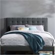 Modway Paisley Tufted Full/Queen Performance Velvet Headboard in Gray