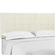 Modway Paisley Tufted Full/Queen Performance Velvet Headboard in Ivory