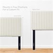 Modway Keira Twin Solid Wood and Performance Velvet Headboard in Ivory