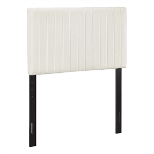 Modway Keira Twin Solid Wood and Performance Velvet Headboard in Ivory