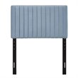 Modway Keira Velvet Upholstered Twin Headboard in Light Blue