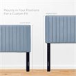 Modway Keira Velvet Upholstered Twin Headboard in Light Blue