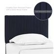 Modway Keira Velvet Upholstered Twin Headboard in Midnight Blue