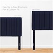Modway Keira Velvet Upholstered Twin Headboard in Midnight Blue