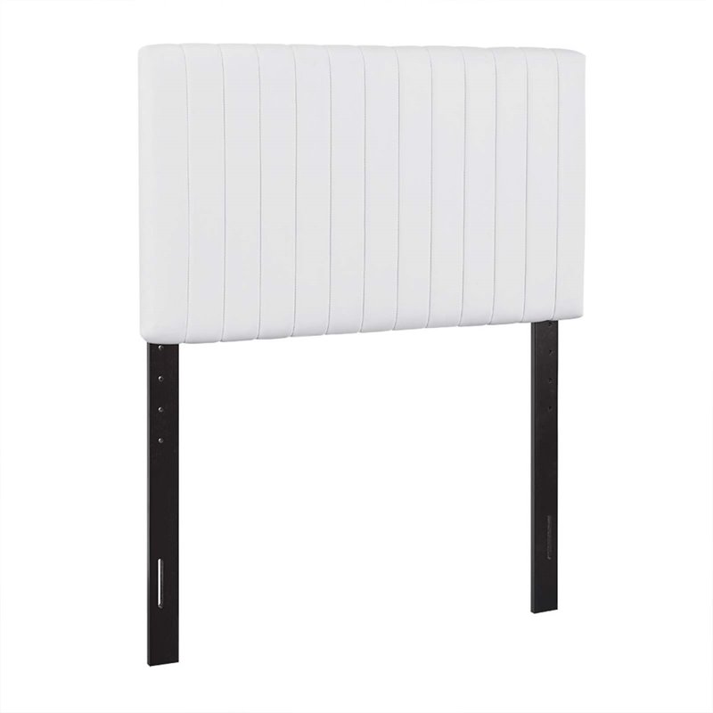 Modway Keira Faux Leather Upholstered Twin Headboard in White