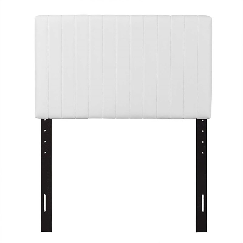 Modway Keira Faux Leather Upholstered Twin Headboard in White