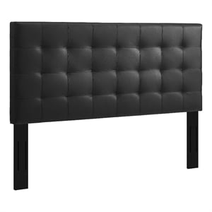 Modway Paisley Tufted Full/Queen Faux Leather Headboard in Black