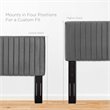 Modway Keira Full/Queen Solid Wood and Performance Velvet Headboard in Gray