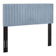 Modway Keira Full/Queen Solid Wood Performance Velvet Headboard in Light Blue