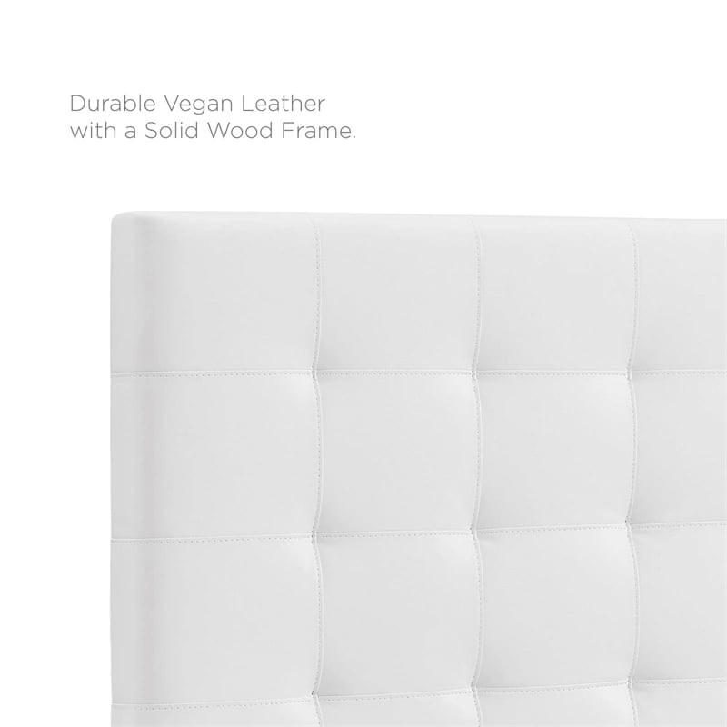Modway Paisley Tufted King and California King Faux Leather Headboard in White