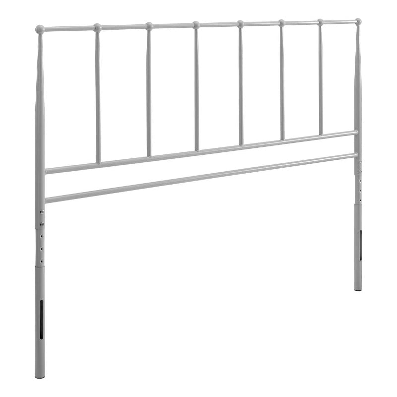 Modway Kiana Full Modern Style Sturdy Powder Coated Steel Headboard in Gray