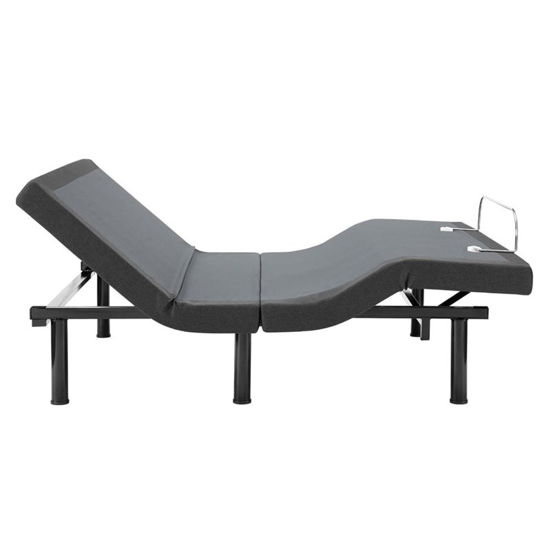 Modway Transform Adjustable Queen Wireless Remote Bed Base in Gray/Black
