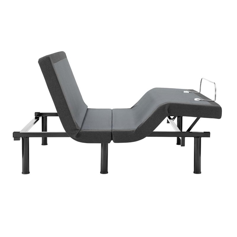 Modway Transform Adjustable Queen Wireless Remote Bed Base in Gray/Black