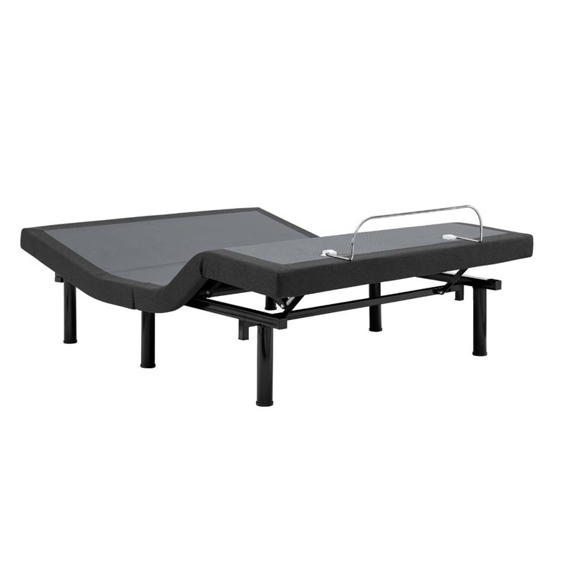 Modway Transform Adjustable Queen Wireless Remote Bed Base in Gray/Black