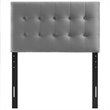 Modway Emily Twin Tufted Performance Velvet Headboard in Gray