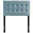Modway Emily Twin Tufted Performance Velvet Headboard in Light Blue
