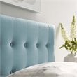 Modway Emily Twin Tufted Performance Velvet Headboard in Light Blue