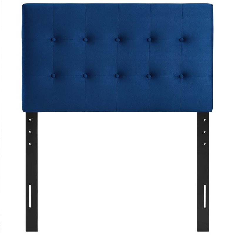 Modway Emily Twin Tufted Performance Velvet Headboard in Navy
