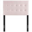 Modway Emily Twin Biscuit Tufted Performance Velvet Headboard in Pink