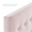 Modway Emily Twin Biscuit Tufted Performance Velvet Headboard in Pink