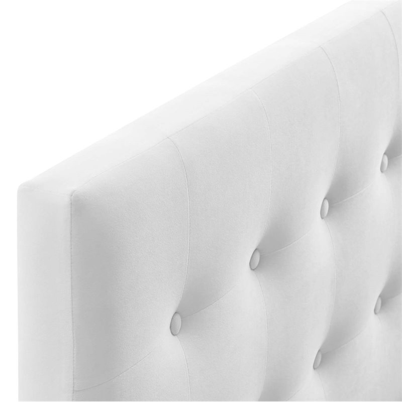 Modway Emily Full Tufted Performance Velvet Headboard in White