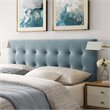 Modway Emily Queen Tufted Performance Velvet Headboard in Light Blue