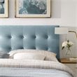 Modway Emily Queen Tufted Performance Velvet Headboard in Light Blue