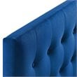 Modway Emily Queen Tufted Performance Velvet Headboard in Navy