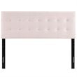 Modway Emily Queen Tufted Performance Velvet Headboard in Pink