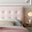 Modway Emily Queen Tufted Performance Velvet Headboard in Pink