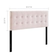 Modway Emily Queen Tufted Performance Velvet Headboard in Pink