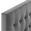 Modway Lily Biscuit Tufted Twin Performance Velvet Headboard in Gray