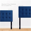 Modway Lily Biscuit Tufted Twin Performance Velvet Headboard in Navy
