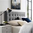 Modway Lily Biscuit Tufted Full Performance Velvet Headboard in Gray