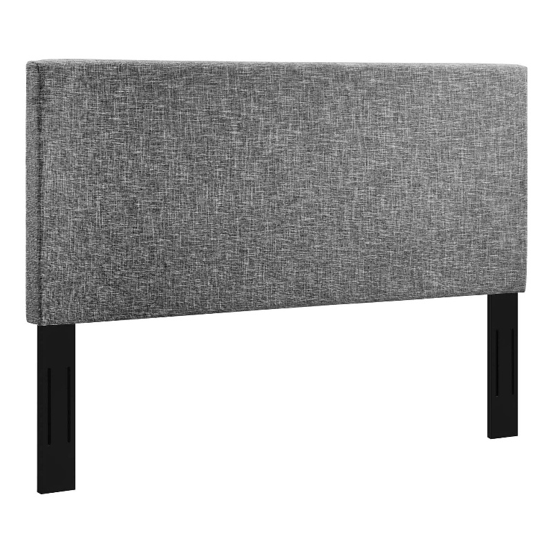 Modway Taylor Full/Queen Upholstered Linen Fabric Headboard in Light Gray