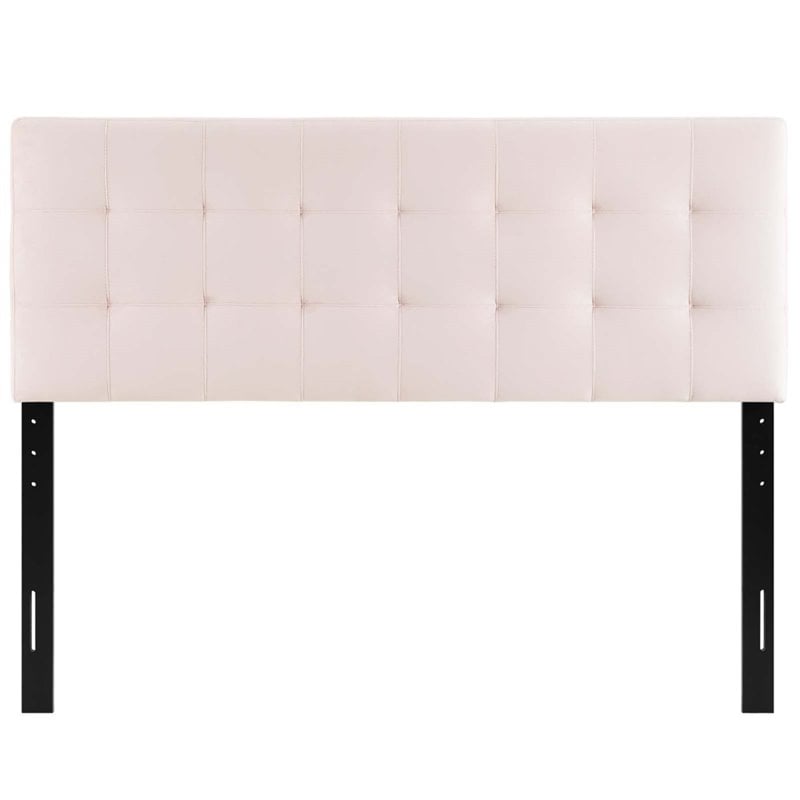 Modway Lily Biscuit Tufted Full Performance Velvet Headboard in Pink