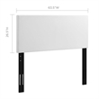 Modway Taylor Full/Queen Upholstered Faux Leather Headboard in White