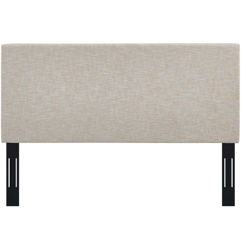 Modway Taylor King and California King Linen Fabric Headboard in Beige