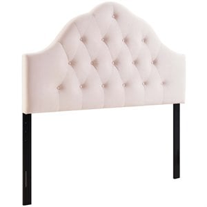 Modway Sovereign Full Diamond Tufted Performance Velvet Headboard in Pink