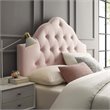 Modway Sovereign Queen Diamond Tufted Performance Velvet Headboard in Pink