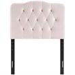 Modway Annabel Twin Diamond Tufted Performance Velvet Headboard in Pink