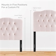 Modway Annabel Twin Diamond Tufted Performance Velvet Headboard in Pink