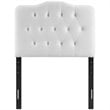 Modway Annabel Twin Diamond Tufted Performance Velvet Headboard in White