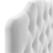 Modway Annabel Twin Diamond Tufted Performance Velvet Headboard in White