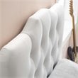 Modway Annabel Twin Diamond Tufted Performance Velvet Headboard in White